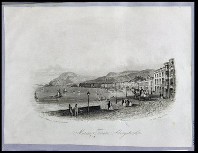 Marine Terrace, Aberystwyth (Gravur und Aquatinta) von English School